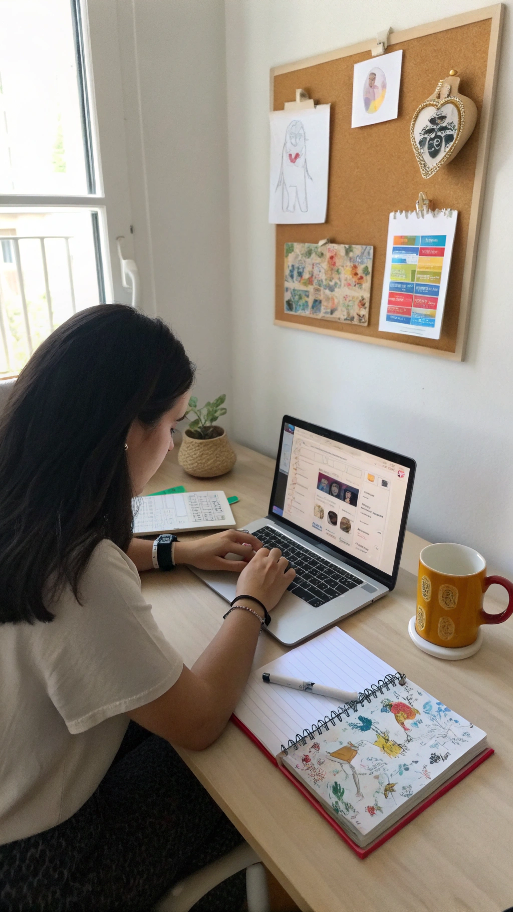 Designer reviewing final project details on a screen